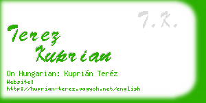terez kuprian business card